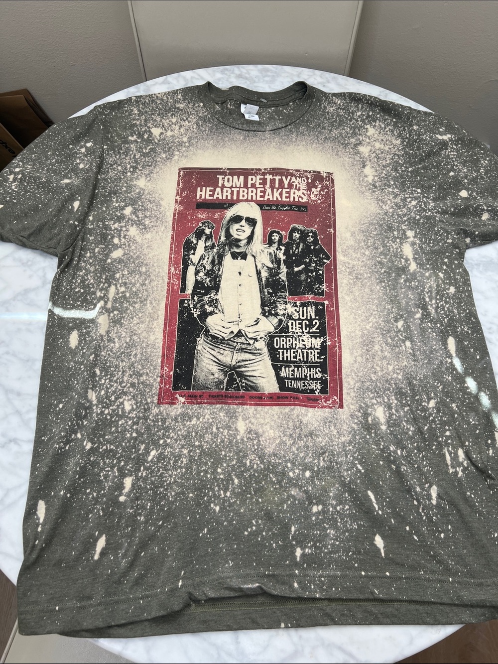 Tom Petty Graphic Tee - Distressed Olive